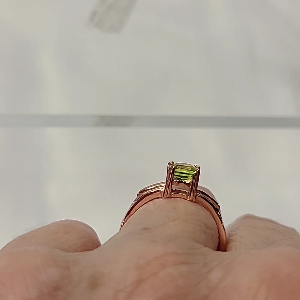 Peridot Rose Gold Ring